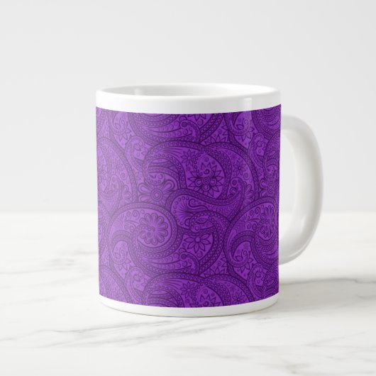 Tasse Géante Purple Paisley (Devant droit)