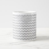 Tasse Géante Rainy Sky Grey Chevron Motif (Devant)