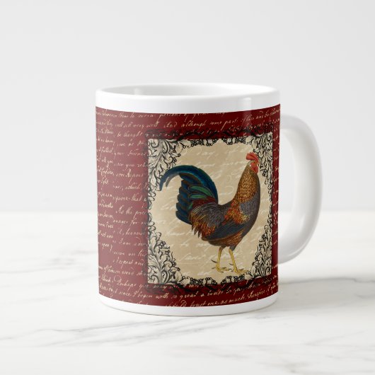 Tasse Géante Red Rooster Vintage (Devant droit)