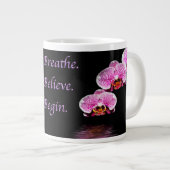 Tasse Géante Respire Croire Commencer Phalaenopsis Violet Orchi (Devant droit)