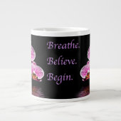 Tasse Géante Respire Croire Commencer Phalaenopsis Violet Orchi (Devant)