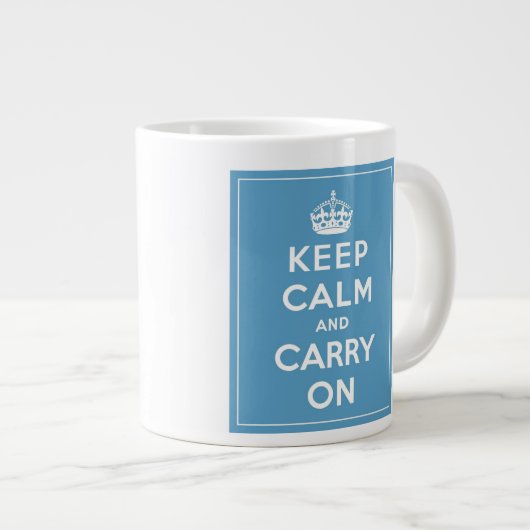 Tasse Géante Restez calme et continuez sur 20 0z.mug (Devant droit)