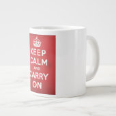 Tasse Géante Restez calme et poursuivez (Devant droit)