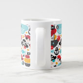 Tasse Géante Rétro navigation d'illustration de pirates (Dos)