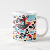 Tasse Géante Rétro navigation d'illustration de pirates (Droite)
