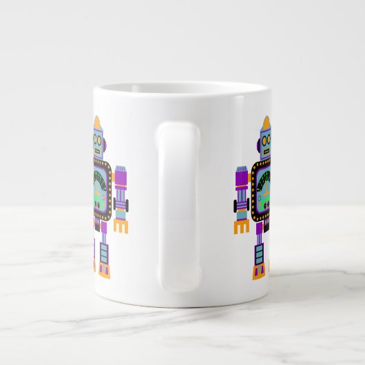 Tasse Géante Robot mignon coloré (Dos)