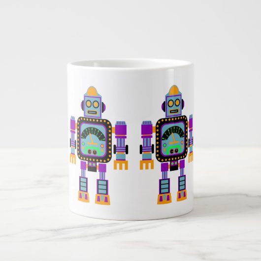 Tasse Géante Robot mignon coloré (Devant)