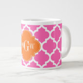 Tasse Géante Rose chaud #2 Marocain #5 Citrouille 3 Monogramme  (Devant droit)