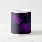 Tasse Géante Rose éffrayant en matière noire, araignées noires (Devant)