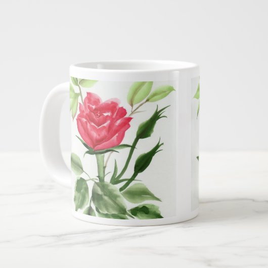 Tasse Géante Rose rouge (Devant gauche)