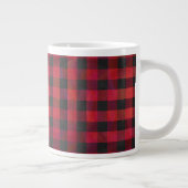 Tasse Géante Rouge et noir À damiers plaid (Droite)