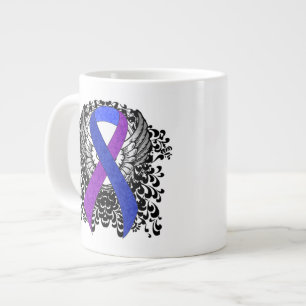 Tasse Géante Ruban bleu et violet avec ailes
