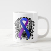 Tasse Géante Ruban bleu et violet avec ailes (Droite)