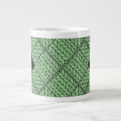 TASSE GÉANTE SAGE ARGYLE TRICOTÉE + Initiale II  (Devant)