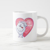 Tasse Géante Saint Valentin Poméranie Blanche (Droite)