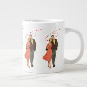 Tasse Géante Saint Valentin vintage, Coeurs Romantiques Floatin (Droite)