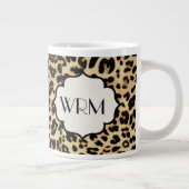 Tasse Géante Sassy Empreinte de léopard Monogramme (Droite)