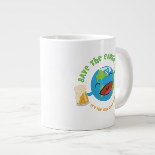 Tasse Géante Sauvez la Terre (Devant droit)