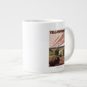 Tasse Géante Scène de YellowstoneBison (Devant droit)