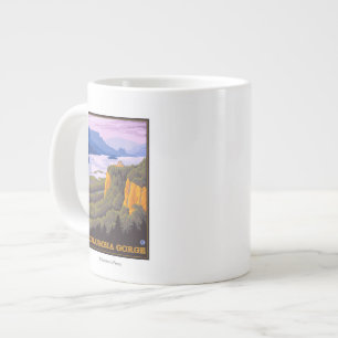 Tasse Géante Scène des gorges de la rivière Columbia avec Crown