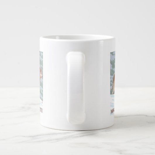 Tasse Géante Scène des loups du Massachusetts (Dos)