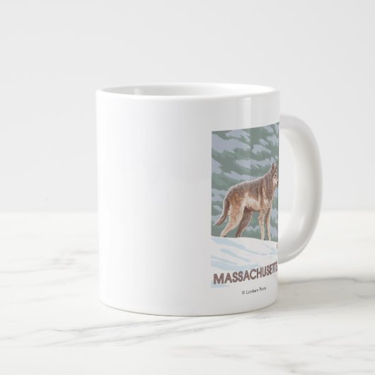 Tasse Géante Scène des loups du Massachusetts (Devant droit)