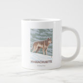 Tasse Géante Scène des loups du Massachusetts (Droite)