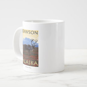 Tasse Géante Scène du caribou - Dawson, Alaska