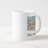 Tasse Géante Scène du loup de New York (Devant droit)