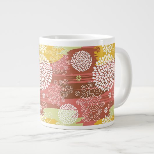 Tasse Géante Schéma floral 2 (Devant droit)