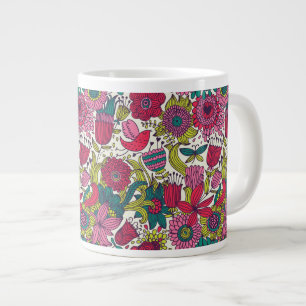 Tasse Géante Schéma floral clair