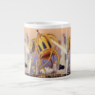 Tasse Géante Science-fiction vintage Guerre d'invasion Alien Pi
