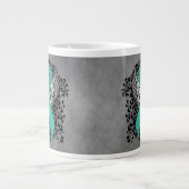 Tasse Géante Sensibilisation turquoise au soutien du carbone (Devant)