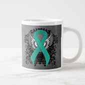 Tasse Géante Sensibilisation turquoise au soutien du carbone (Droite)