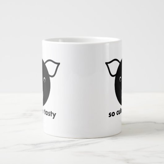 Tasse Géante si mignon, si savoureux, porc (Devant)