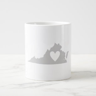 Tasse Géante Silhouette de l'état de Heart Virginia