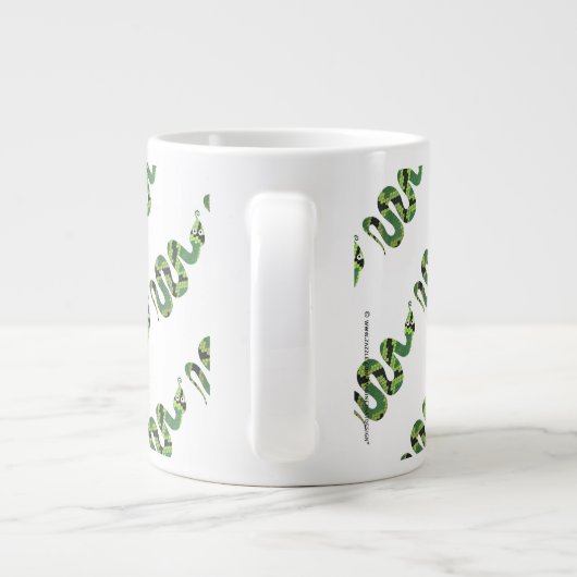Tasse Géante Silhouette d'impression en noir et vert serpent (Dos)