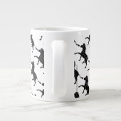 Tasse Géante Silhouette d'impression noir et gris Zebra (Dos)