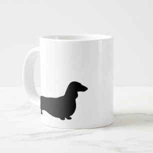 Tasse Géante Silhouettes de teckel à poil long chiens viennois