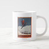 Tasse Géante Ski en saut - affiche de la promesse olympique PLM (Droite)