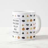Tasse Géante Sortilège de café drôle d'Halloween (Devant droit)