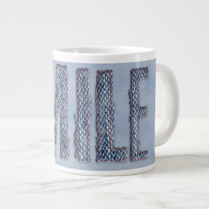Tasse Géante sourire effilé en denim
