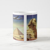 Tasse Géante Sphinx vintage de Gizeh, Pyramides d'Egypte (Devant)