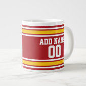 Tasse Géante Sports Team Football Jersey Nom personnalisé Numér (Devant droit)