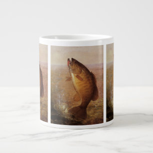 Tasse Géante Sports vintages Pêche, Poisson Brown à grande bouc