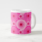 Tasse Géante Starburbs et pinwheel, fuchsia rose & maron (Devant droit)