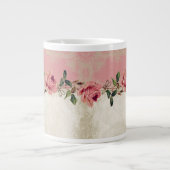 Tasse Géante Style baroque Dentelle Rose Vintage (Devant)