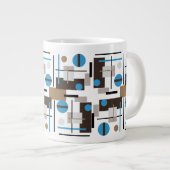 Tasse Géante Style rétro motif de conception abstrait (Devant droit)