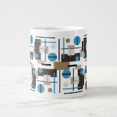 Tasse Géante Style rétro motif de conception abstrait (Devant)