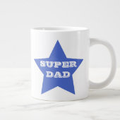 Tasse Géante SUPER DAD | Fête des pères Blue Star (Droite)
